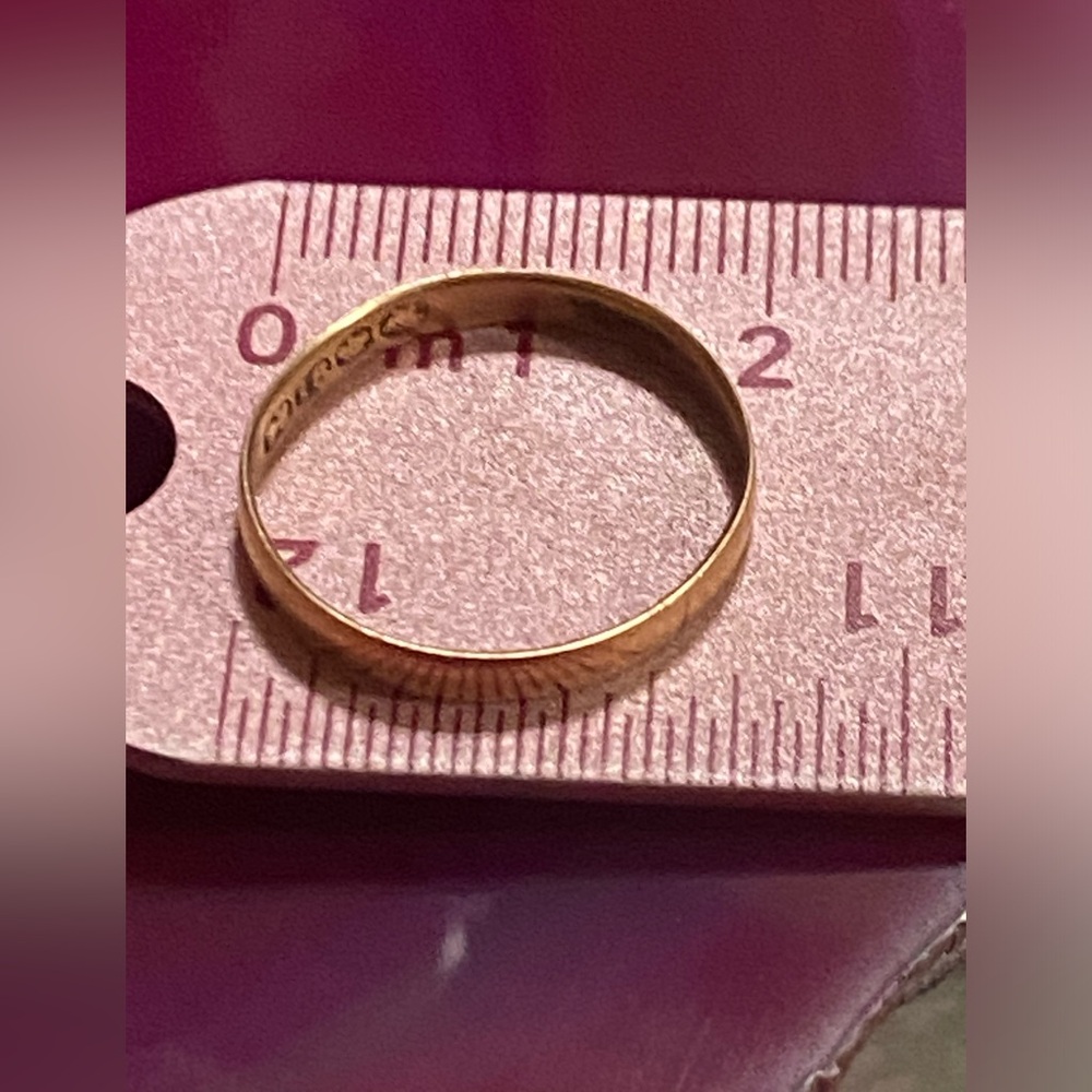 18k Solid Gold Antique Ring Band #6800 Engagement / Wedding / Yourself - Picture 5 of 12